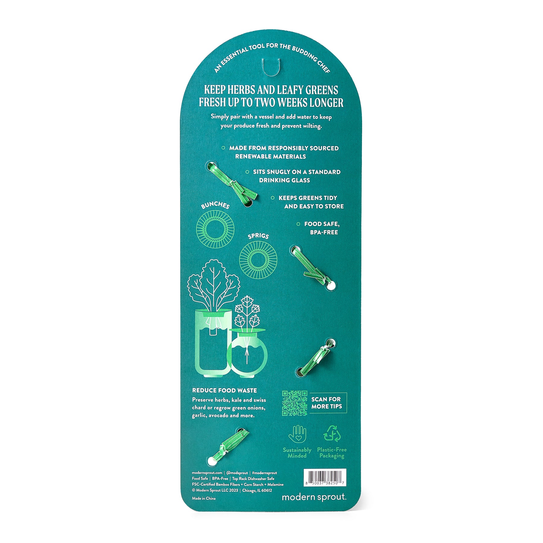 Two-pack of Produce Keepers designed to extend the freshness of herbs and leafy greens for up to two weeks.