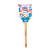 Colorful seed pop for strawberries, featuring vibrant fruit illustrations and a wooden stick for planting instructions.