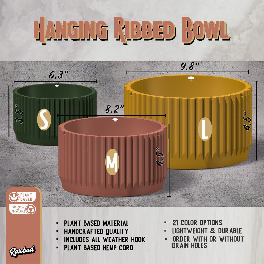 MCR Bowl Hanging Plant Pot