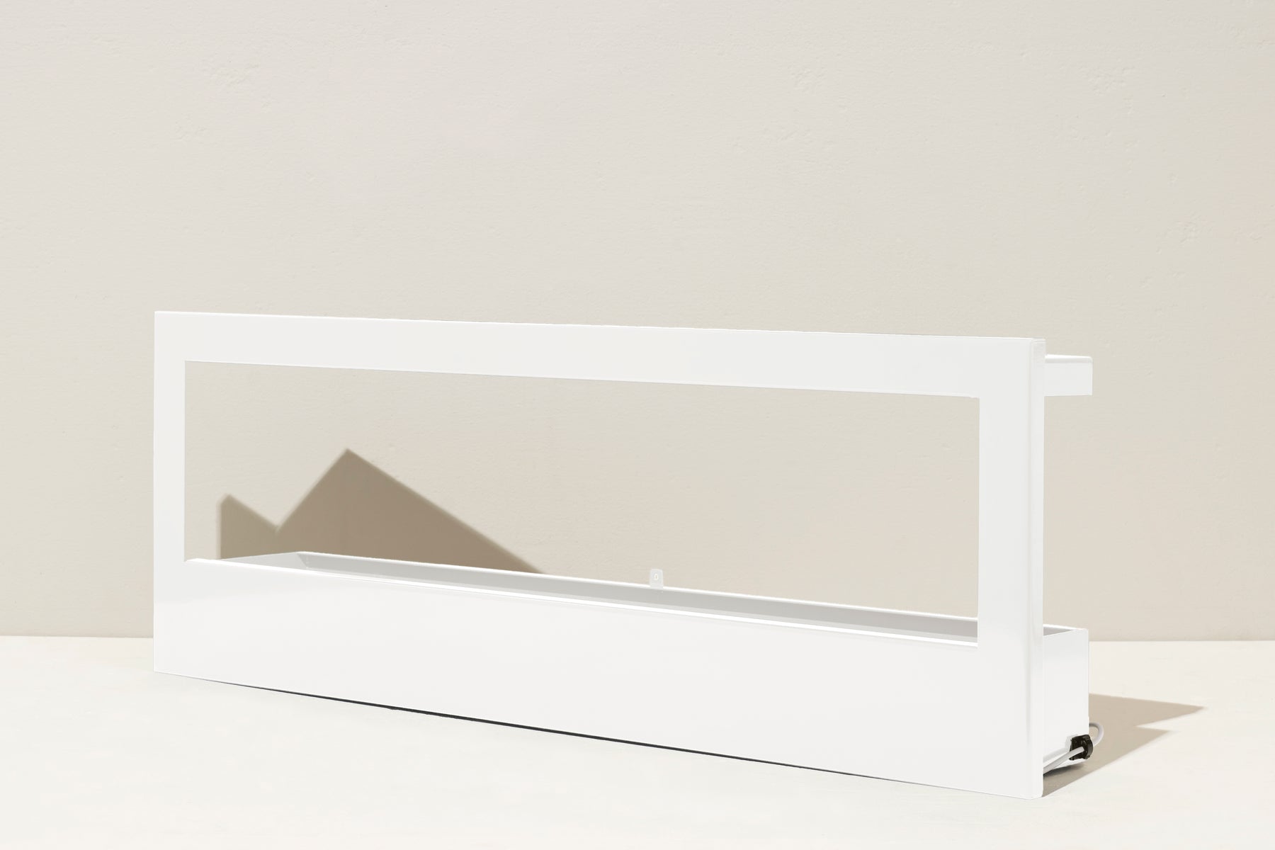 Smart Landscape Growframe in sleek white design, featuring a rectangular shape with an open front for plant visibility.