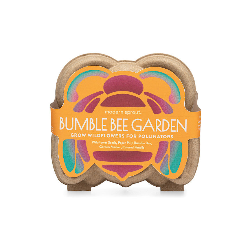 Bumble Bee Garden Kit by Modern Sprout, featuring colorful packaging for growing wildflowers for pollinators.