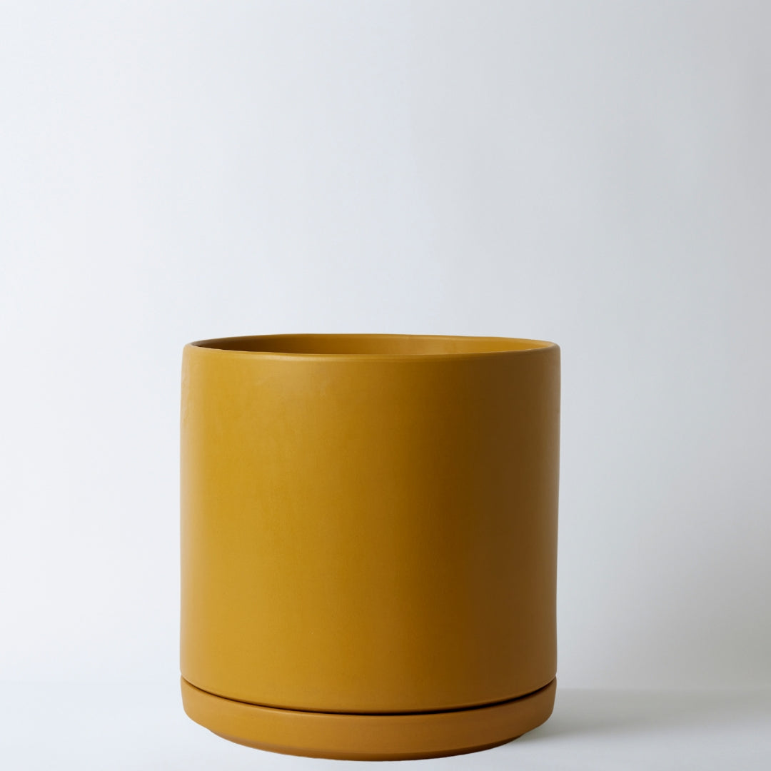 Solid Goods - Ceramic Cylinder Planter with Saucer