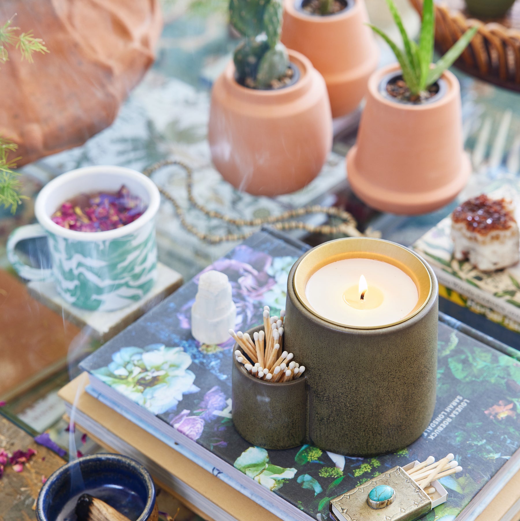 pothead planters candles Ember Eartth Candle/Planter 2-In-1 | 8oz Soy Candle | Transformative Vessel