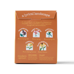 Bespoke Blooms Seed Balls packaging featuring flower illustrations and planting instructions for seasonal blooms.
