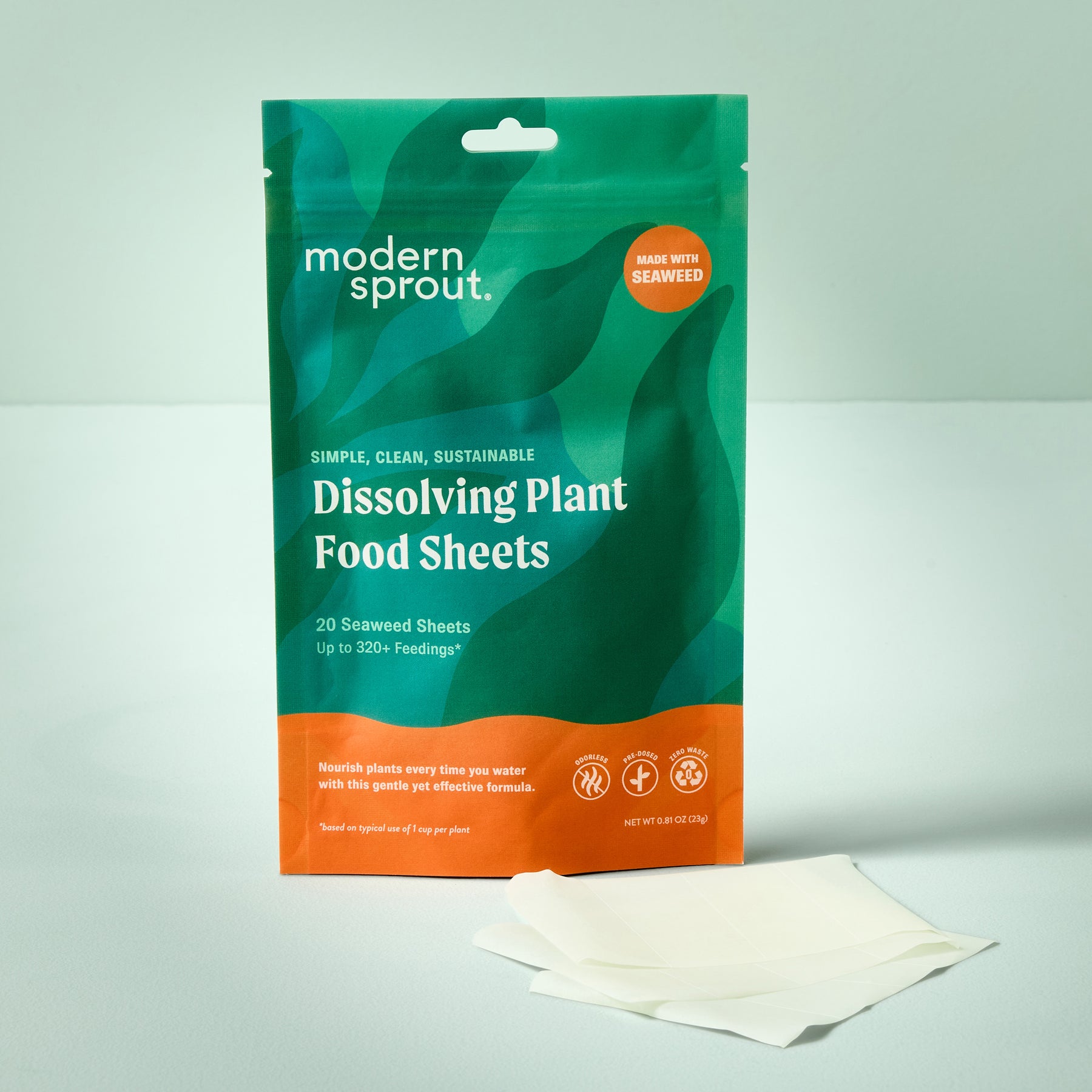 Dissolving Plant Food Sheets