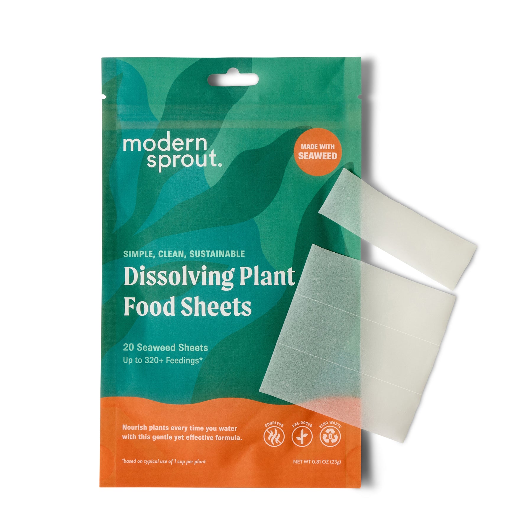 Dissolving Plant Food Sheets