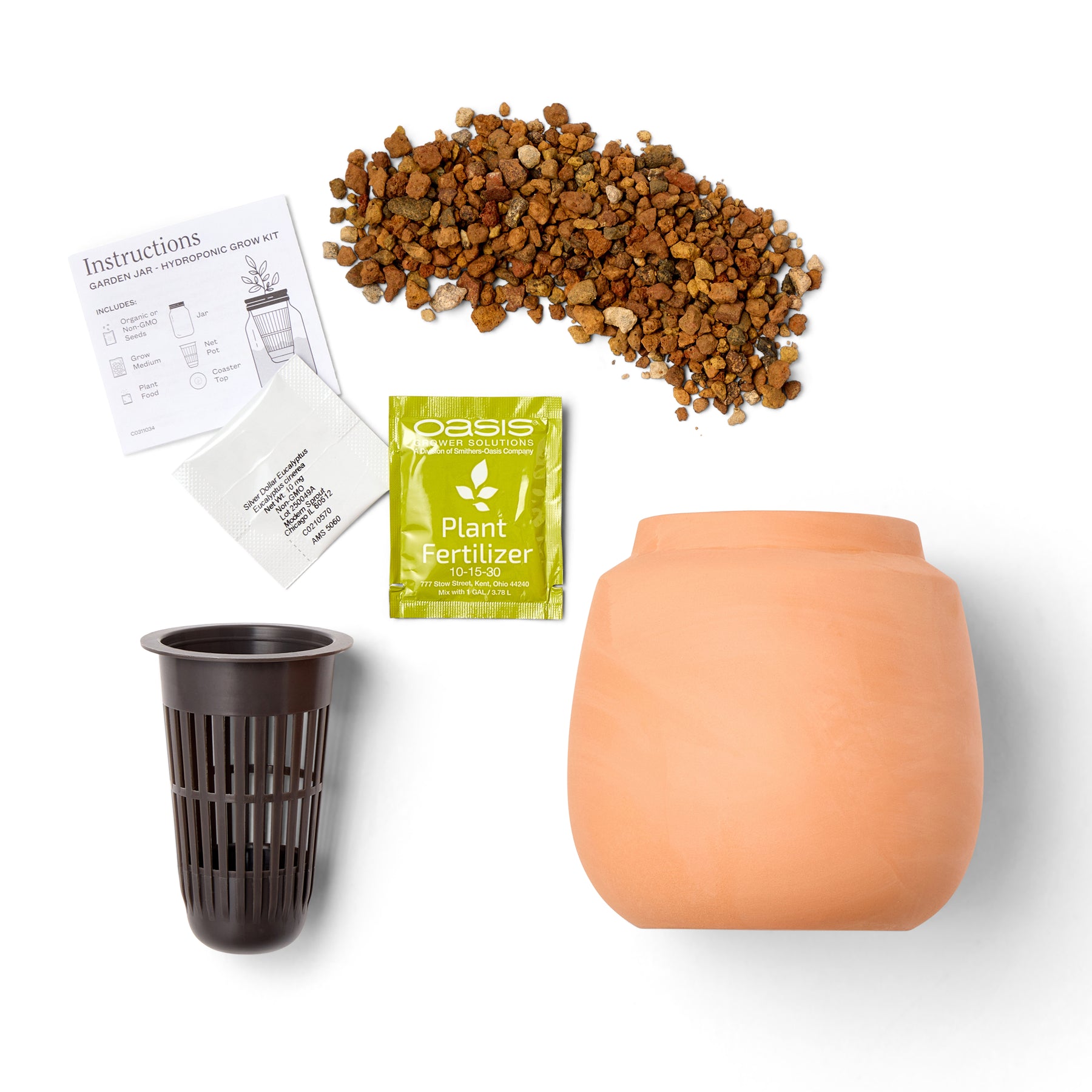 terracotta hydroponic planter Modern Terracotta Grow Kits Aloe 1pk