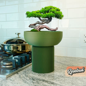 Modern Pedestal Plant Pot, Two-Piece