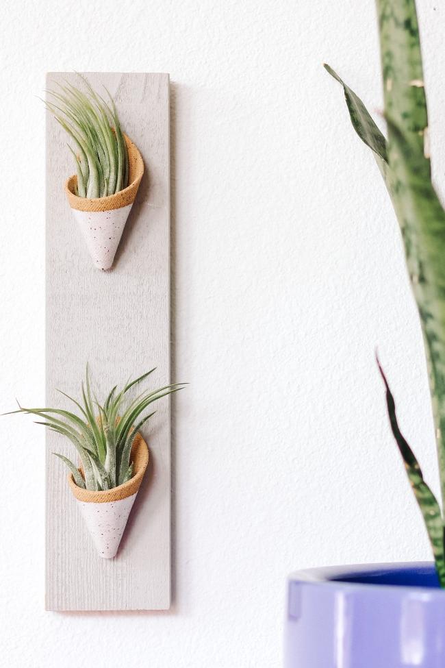 Double Ceramic Wall Planter