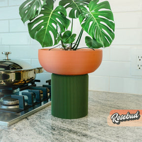 Modern Pedestal Plant Pot, Two-Piece