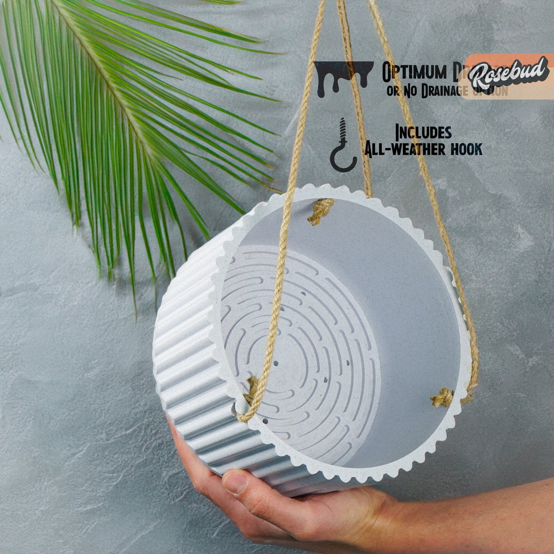 hanging plant pots with drainage Modern Sprout