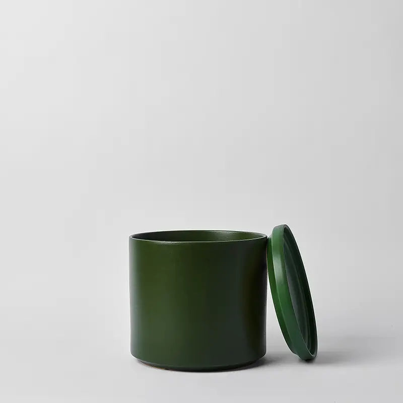 cylinder planter with saucer Solid Goods