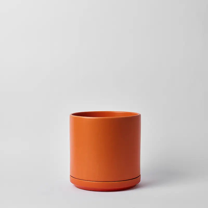 Solid Goods - Ceramic Cylinder Planter with Saucer