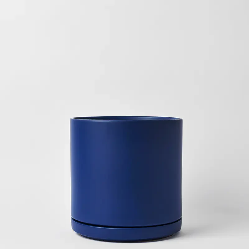 Solid Goods - Ceramic Cylinder Planter with Saucer