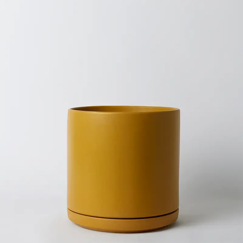 Solid Goods - Ceramic Cylinder Planter with Saucer