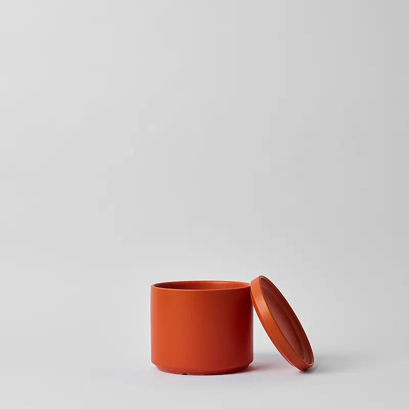 Solid Goods - Ceramic Cylinder Planter with Saucer