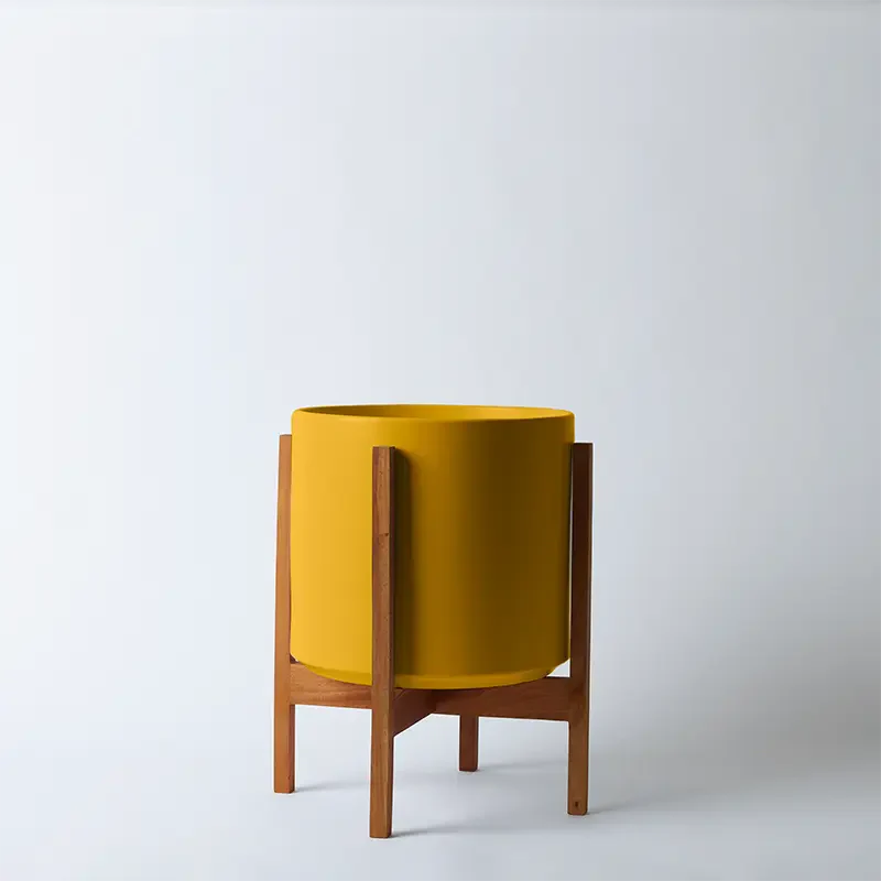 Solid Goods Ceramic Cylinder– With or Without Mahogany Stand