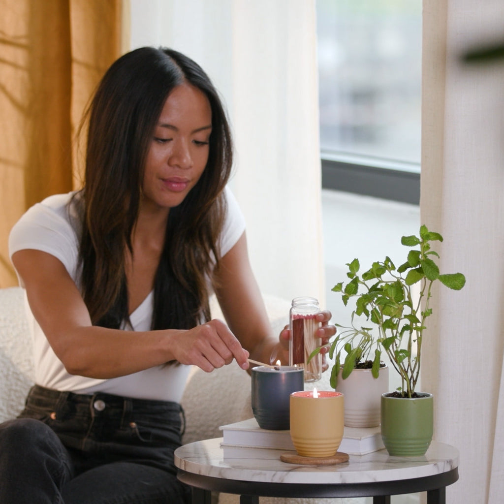 A beautiful candle that turns into a planter, available in 4 scent profiles. 