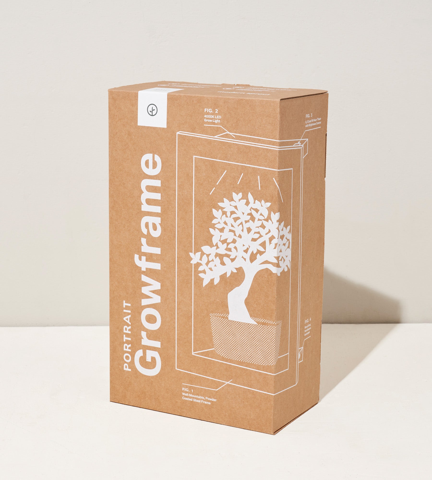 Portrait Growframe - Matte White