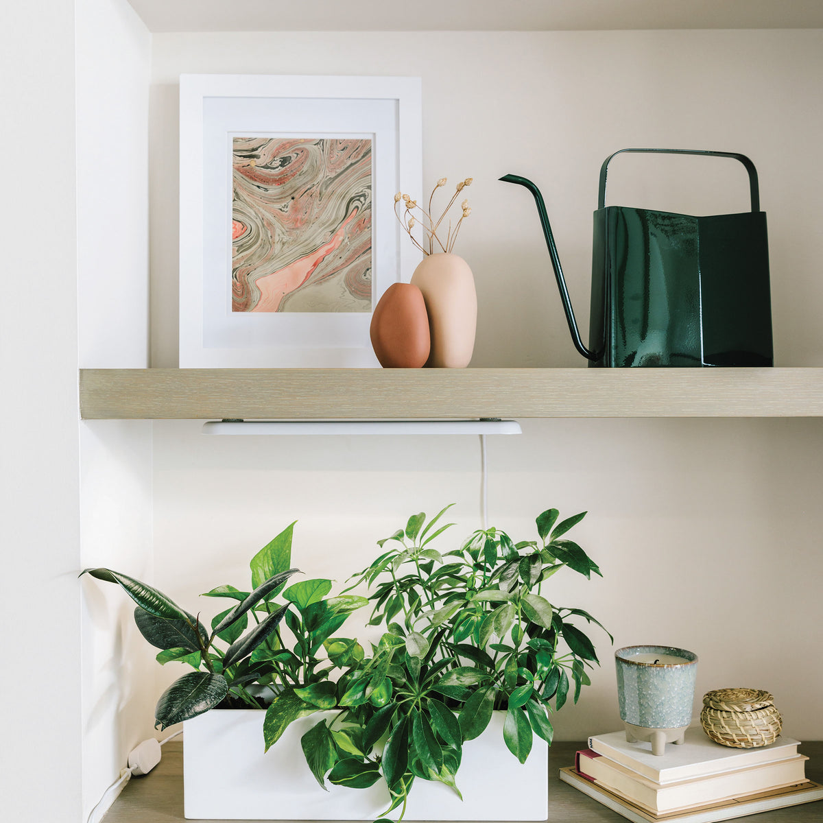 Grow light wall mount outlet